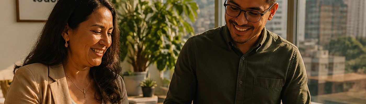 Entrega de portátiles nuevos a un equipo de trabajo en su oficina